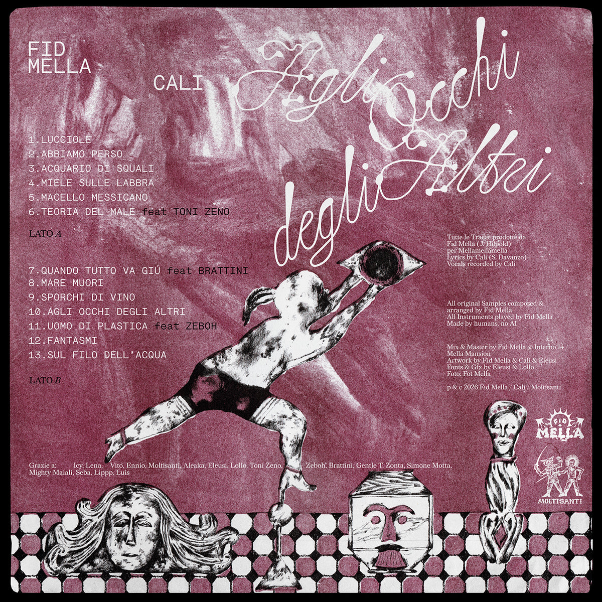 CALI X FID MELLA - AGLI OCCHI DEGLI ALTRI VINILE COLORATO TRASPARENTE