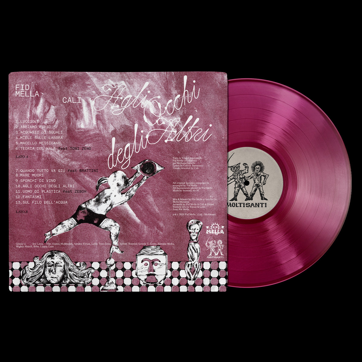 CALI X FID MELLA - AGLI OCCHI DEGLI ALTRI VINILE COLORATO TRASPARENTE