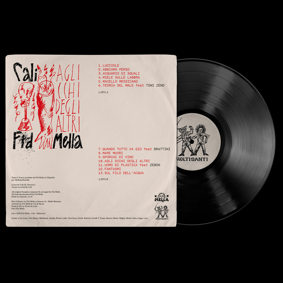 CALI X FID MELLA - AGLI OCCHI DEGLI ALTRI VINILE NERO
