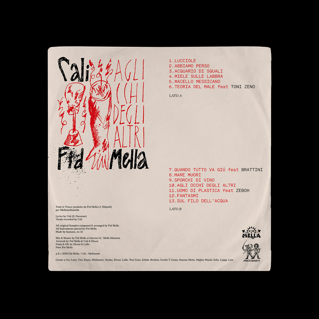CALI X FID MELLA - AGLI OCCHI DEGLI ALTRI VINILE NERO