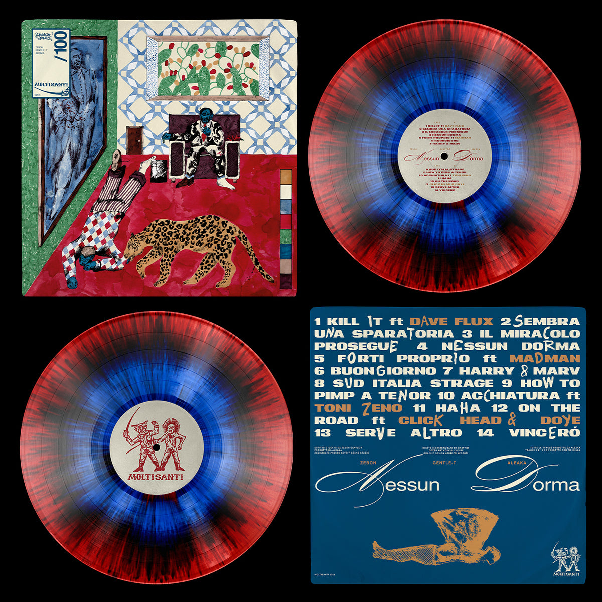 ALEAKA X GENTLE T X ZEBOH - NESSUN DORMA VINILE SPLATTER